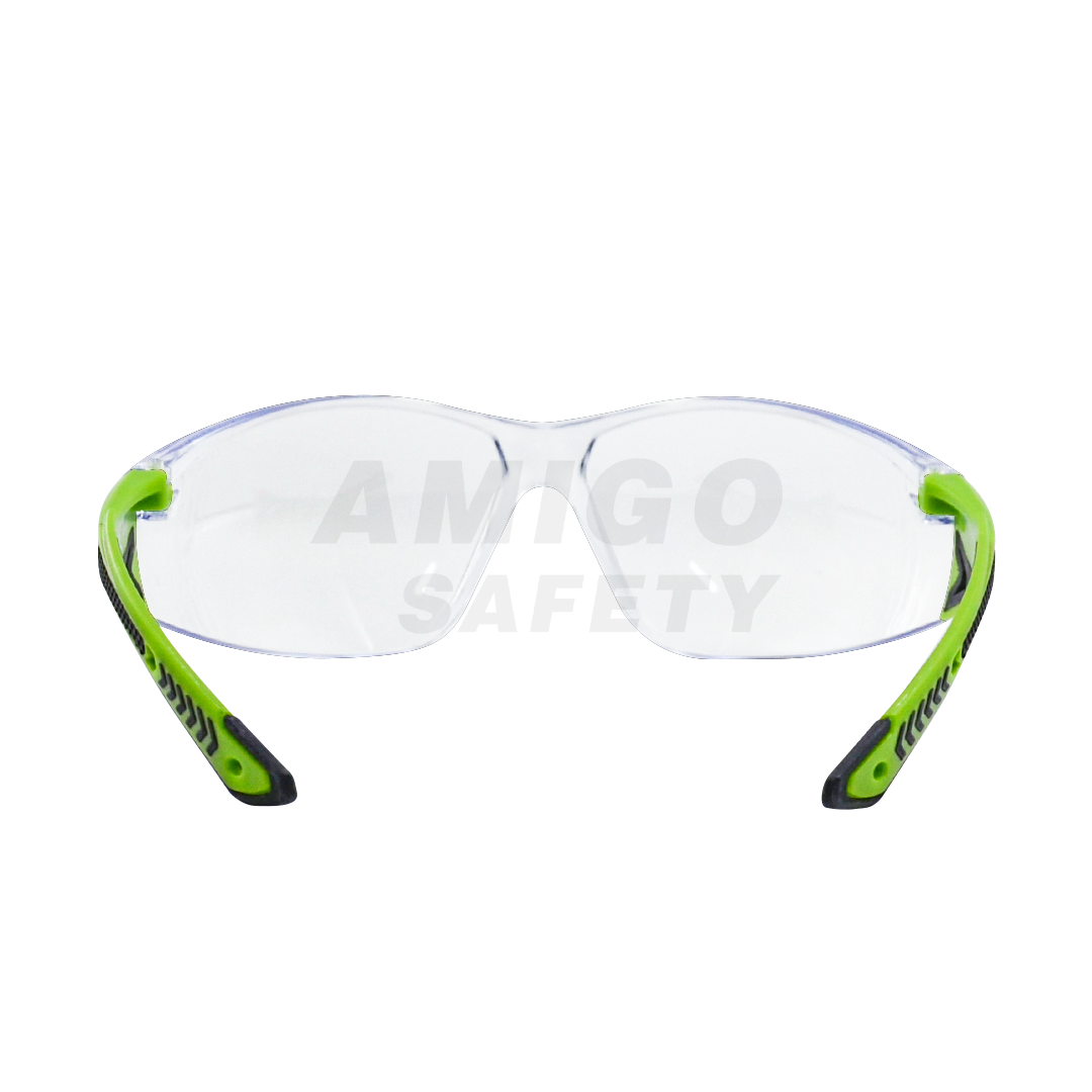 Lente de Policarbonato transparente antiempañante patillas Verdes LAMIRA AS-4475AF - 2